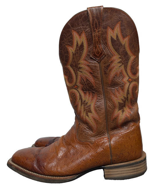 Ariat Ostrich Cowboy Boots Mens 13 EE Smooth Quill Leather Western Slingshot main image 9